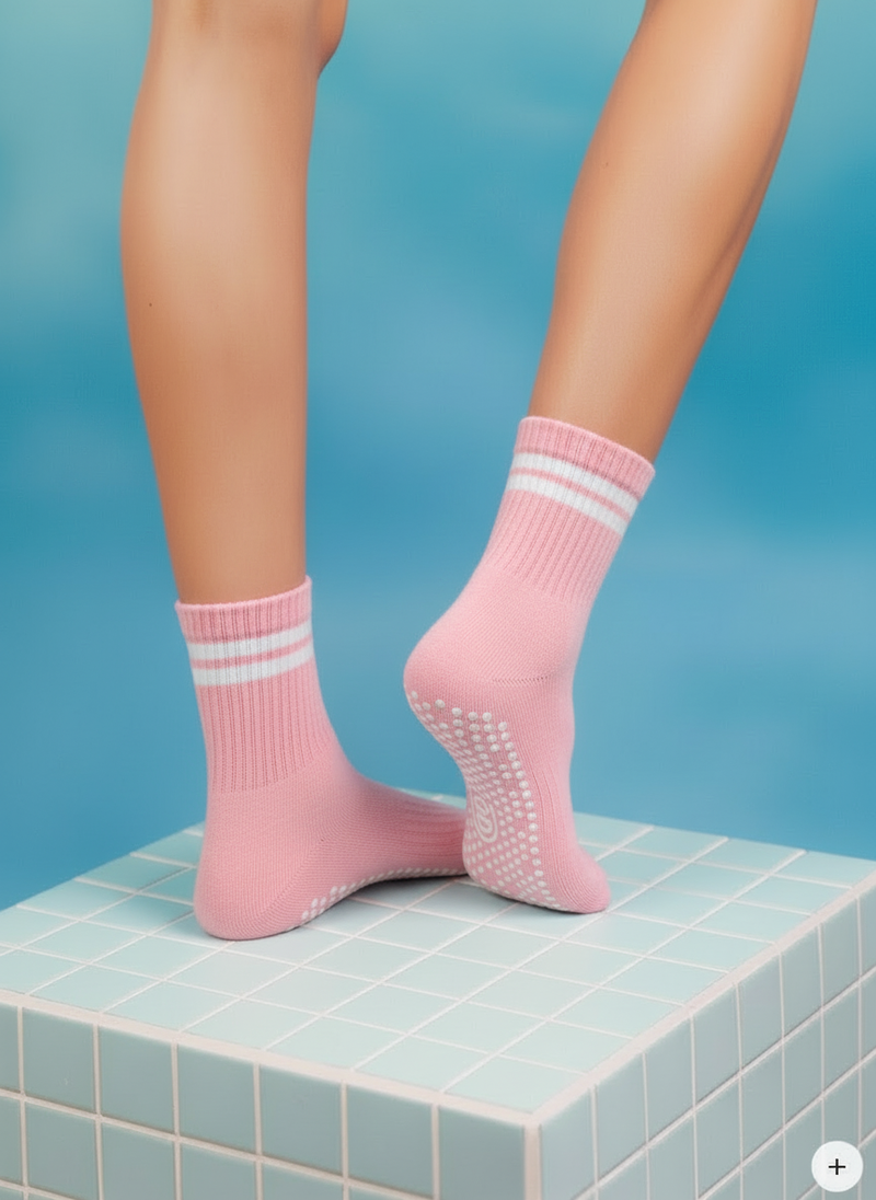 Petal Pink Grip Socks